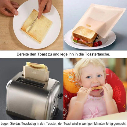 Wiederverwendbare Antihaft-Toaster-Taschen, 5er-Pack