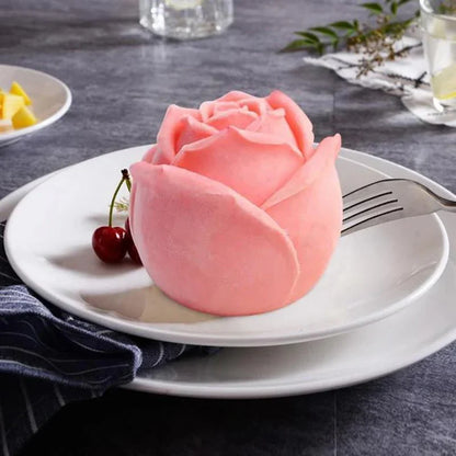3D Silikon-Rosenform – Eiswürfelform für kreative Getränke