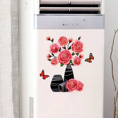 3D Blumen Wandtattoo Set – DIY Pflanzenvase