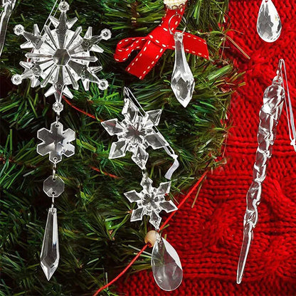 Kristall-Schneeflocken Weihnachtsbaumschmuck