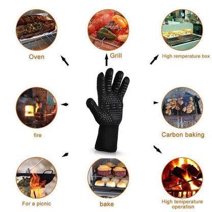 Professionelle Hitzebeständige Grillhandschuhe - 1 Paar
