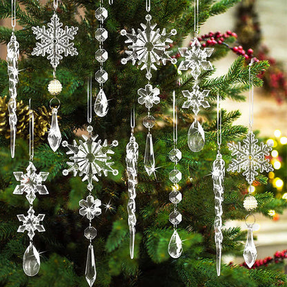 Kristall-Schneeflocken Weihnachtsbaumschmuck