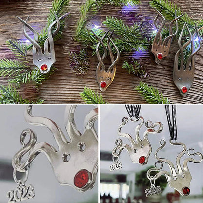 Rentier-Gabel Anhänger – Ein einzigartiger Weihnachtsschmuck!