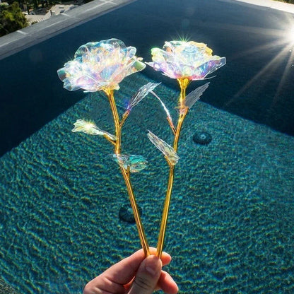 Bunte Galaxie Rose – Ein ewiges Zeichen der Liebe
