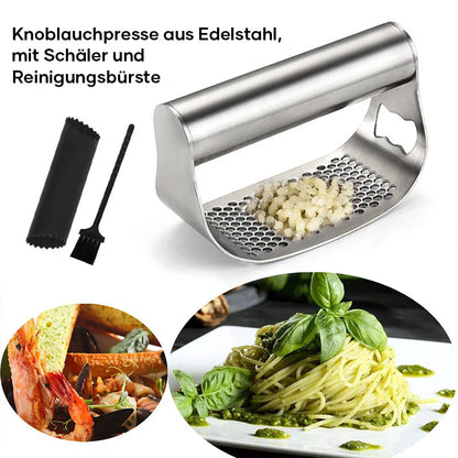 Edelstahl-Knoblauchpresse