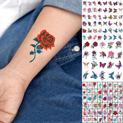 3D-Kunsttattoo Sticker-Set (50 Stück)