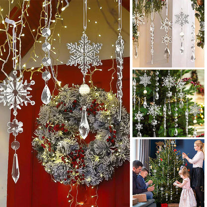 Kristall-Schneeflocken Weihnachtsbaumschmuck