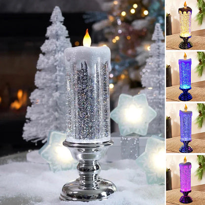 LED-Weihnachtskerzen mit Glitzereffekt