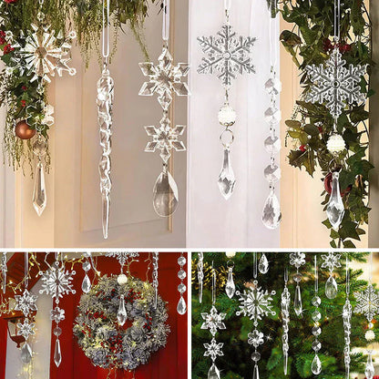 Kristall-Schneeflocken Weihnachtsbaumschmuck
