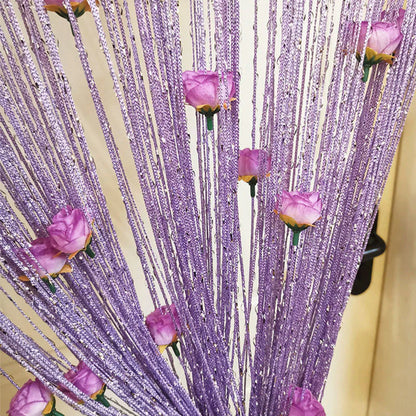 Eleganter Rosenfaden-Türvorhang – Stilvolle Deko für dein Zuhause