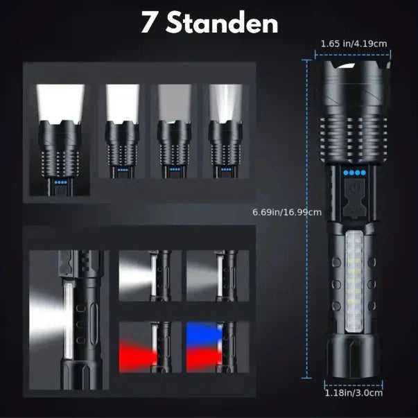 Superhelle Taschenlampe mit 5000 Lumen