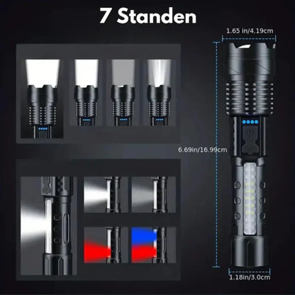Superhelle Taschenlampe mit 5000 Lumen