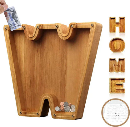 Personalisierbare Sparbox aus Holz – Stilvoll und nachhaltig