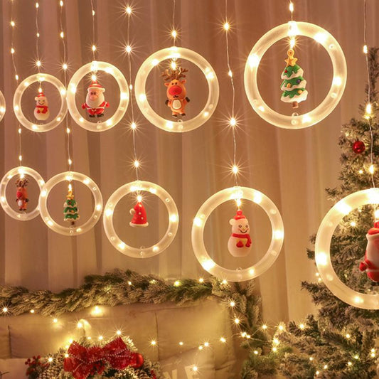 Weihnachtliche Vorhang-Lichterkette – Festliche Stimmung für dein Zuhause!