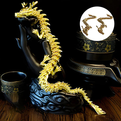 Goldener Drache mit beweglichen Gelenken