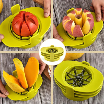 Vielseitiger 4-in-1 Obst- & Gemüseschneider – Schnell & Präzise schneiden