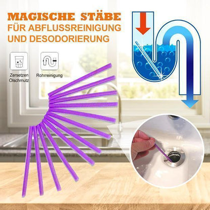 Praktische Reinigungsstäbe für Abflüsse (12 Stück)