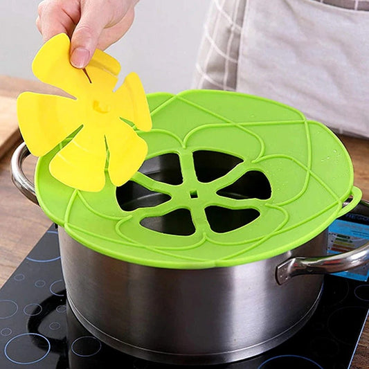 Blumenförmiger Silikon-Überlaufschutz – Perfekt für sauberes Kochen