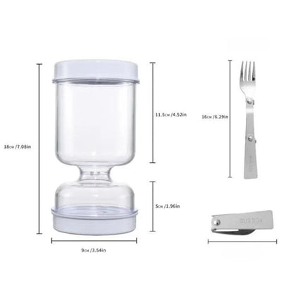 Multifunktionales Vorratsglas mit Abtropfsieb