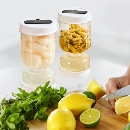 Multifunktionales Vorratsglas mit Abtropfsieb