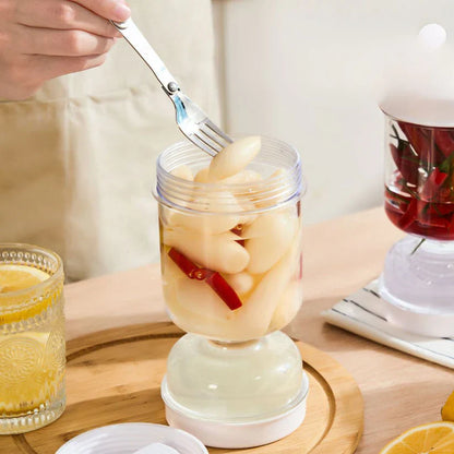 Multifunktionales Vorratsglas mit Abtropfsieb