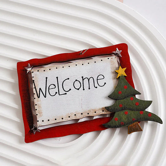 Holzanhänger für festliche Weihnachtsdekoration