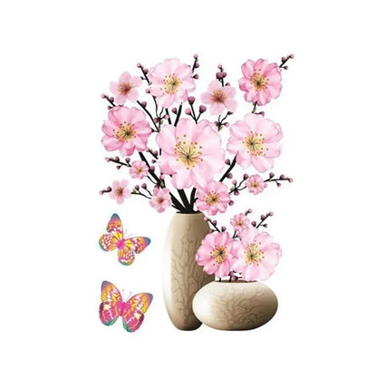 3D Blumen Wandtattoo Set – DIY Pflanzenvase