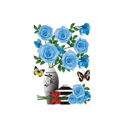 3D Blumen Wandtattoo Set – DIY Pflanzenvase