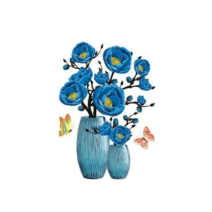 3D Blumen Wandtattoo Set – DIY Pflanzenvase